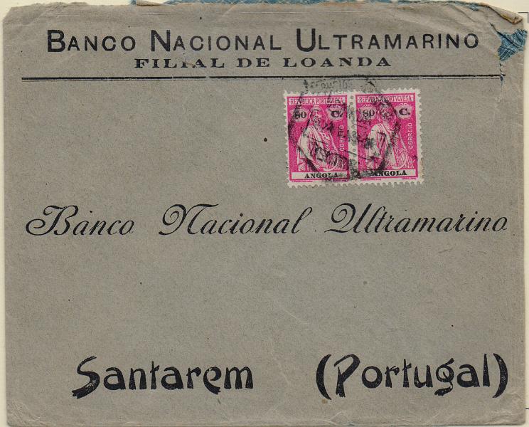 3028.jpg -     Lote:    3028      Lotes pelo Correio              Descrição:         192&frac12;2 &mdash; Ceres. CE209, 80c carmim rosa. Par em sobrescrito circulado de Luanda para Santarém.        Carta       Valor Base:     &euro; 8,00     Valor Venda:     &euro;      