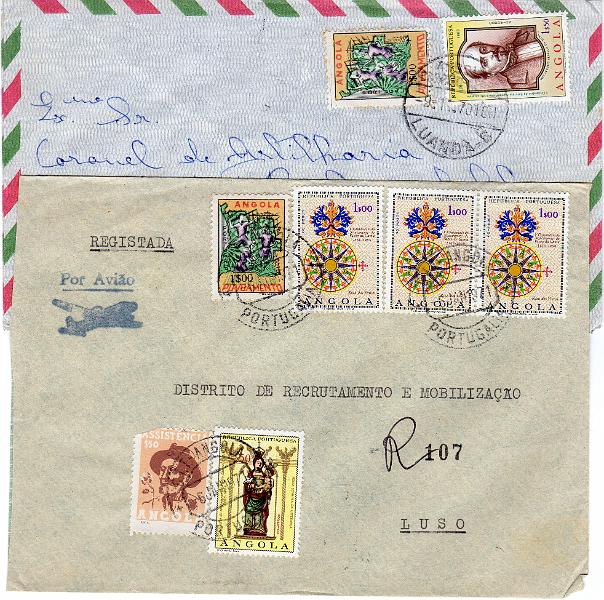 3042.jpg -     Lote:    3042      Lotes pelo Correio              Descrição:         1955/65 &mdash; Imposto Postal. Colono + Povoamento * Mapa de Angola. Lote de 3 cartas circuladas internamente com selos CE IP20 e IP19.        Lote       Valor Base:     &euro; 6,00     Valor Venda:     &euro;      