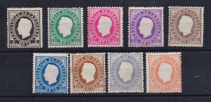 3047.jpg -     Lote:    3047      Lotes pelo Correio              Descrição:         1886 &mdash; D. Luís I. Fita direita. CE15/23. Série completa. Valor de catálogo &euro; 168,00.        **       Valor Base:     &euro; 20,00     Valor Venda:     &euro;      