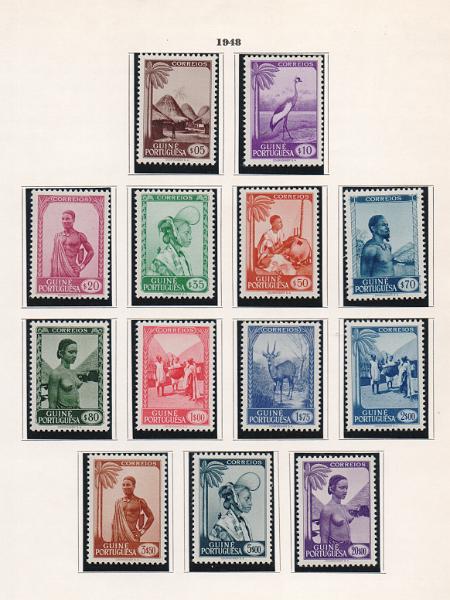 3072.jpg -     Lote:    3072      Lotes pelo Correio              Descrição:         1948 &mdash; Motivos da Guiné. CE248/260. Série completa. Valor de catálogo &euro; 112,00.        **       Valor Base:     &euro; 12,00     Valor Venda:     &euro;      