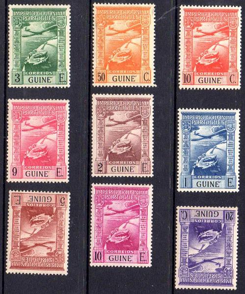 3079.jpg -     Lote:    3079      Lotes pelo Correio              Descrição:         1938 &mdash; Correio Aéreo. Império Colonial Português. CE CA 1/9. Série completa. Valor de catálogo &euro; 115,00.        RG***       Valor Base:     &euro; 12,00     Valor Venda:     &euro;      