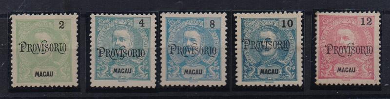 3110.jpg -     Lote:    3110      Lotes pelo Correio              Descrição:         1902 &mdash; D. Carlos I, com sobrecarga "PROVISORIO". CE124/128. Valor de catálogo &euro; 145,00.        **/*       Valor Base:     &euro; 25,00     Valor Venda:     &euro;      