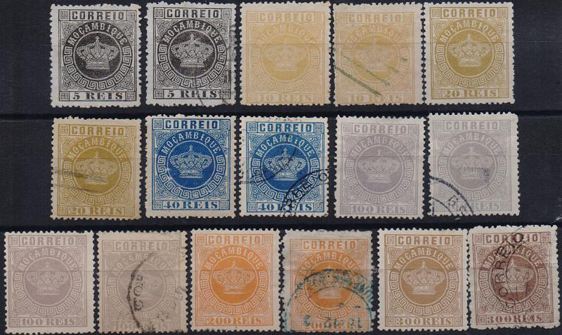 3144.jpg -     Lote:    3144      Lotes pelo Correio              Descrição:         1876 &mdash; Tipo Coroa. CE 1/5, 7/9. Séries incompletas em novo e usado (falta selos de 50 reis), em dentado 13 &frac12;. Um selo com defeito. Lote a ver.        **/*/O       Valor Base:     &euro; 30,00     Valor Venda:     &euro;      