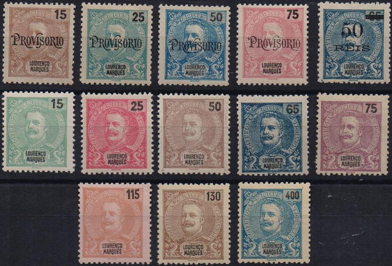 3187.jpg -     Lote:    3187      Lotes pelo Correio              Descrição:         1903/05 &mdash; D. Carlos I. Novas cores e valores + D. Carlos I com sobrecarga PROVISÓRIO + D. Carlos I, com sobretaxa. CE65/68 + CE69/76 + CE77. Três séries completas. Valor de catálogo &euro; 65,20.        **       Valor Base:     &euro; 12,00     Valor Venda:     &euro;      