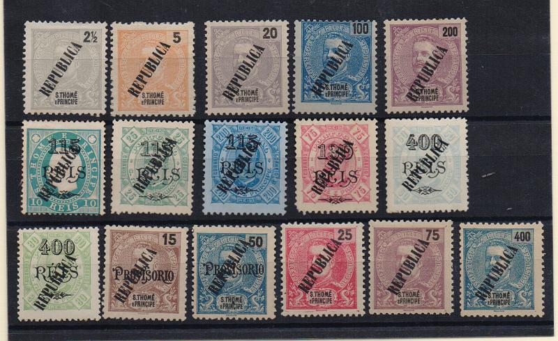 3213.jpg -     Lote:    3213      Lotes pelo Correio              Descrição:         1913 &mdash; D. Carlos I com sobrecarga REPUBLICA local. Lote de 16 selos diferentes do CE121 ao CE144. Lote a ver.        **/*       Valor Base:     &euro; 20,00     Valor Venda:     &euro;      