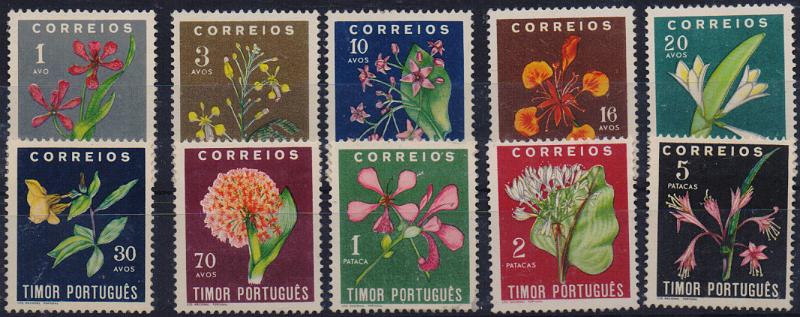 3232.jpg -     Lote:    3232      Lotes pelo Correio              Descrição:         1950 &mdash; Flores tropicais. CE275/284. Série completa. Valor de catálogo &euro; 162,00.        RG***       Valor Base:     &euro; 20,00     Valor Venda:     &euro;      
