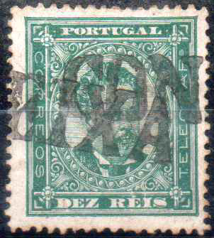 3283.jpg -     Lote:    3283      Lotes pelo Correio              Descrição:         Carimbos nominativos. 1884/87 &mdash; D. Luís I. De frente. Novos valores. CE61, 10 reis verde duplamente obliterado com carimbo batido a preto "CONDEIXA".        O       Valor Base:     &euro; 8,00     Valor Venda:     &euro;      