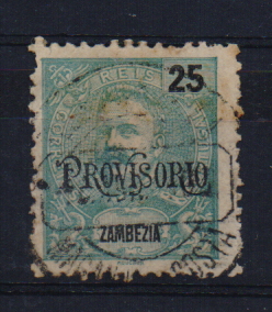 3403.jpg -     Lote:    3403      Lotes pelo Correio              Descrição:         Carimbos circulares datados. 1898/1901 &mdash; D. Carlos I. CE19, 25 reis verde. Obliterado com carimbo a preto de "MANGANJA DA COSTA".        O       Valor Base:     &euro; 4,00     Valor Venda:     &euro;      