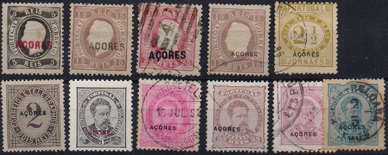 3646.jpg -     Lote:    3646      Lotes pelo Correio              Descrição:         Açores &mdash; Lote com 11 selos do Continente com a sobrecarga AÇORES. Lote a ver.        Lote       Valor Base:     &euro; 15,00     Valor Venda:     &euro;      