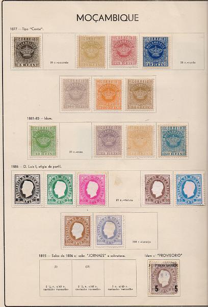 3666.jpg -     Lote:    3666      Lotes pelo Correio              Descrição:         Moçambique &mdash; Colecção montada em folhas Molder. Selos novos com charneira e selos usados desde 1877 a 1974. Bom valor de catálogo. Lote a ver.        Lote       Valor Base:     &euro; 100,00     Valor Venda:     &euro;      