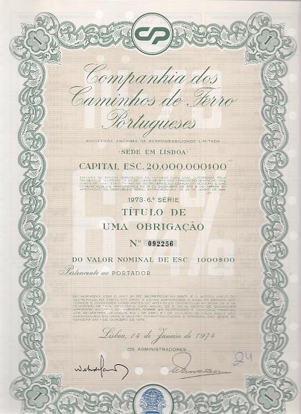 3729.jpg -     Lote:    3729      Lotes pelo Correio              Descrição:         C. P. SARL. Lote de 2 títulos: um  de 1 obrigação e outro de 10 obrigações de 1974.        DOC       Valor Base:     &euro; 5,00     Valor Venda:     &euro;      