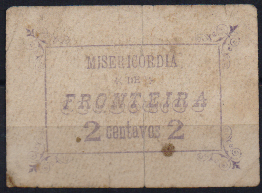 3738.jpg -     Lote:    3738      Lotes pelo Correio              Descrição:         Fronteira &mdash; Misericórdia, 2C, MA999, Rara e BC.        CDL       Valor Base:     &euro; 5,00     Valor Venda:     &euro;      