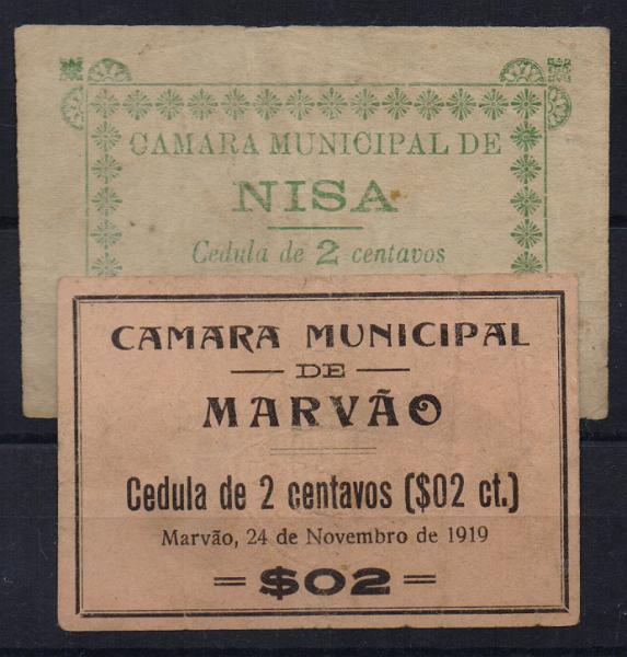 3741.jpg -     Lote:    3741      Lotes pelo Correio              Descrição:         Marvão e Nisa &mdash; Câmara Municipal, 2 C, MA1338, Escassa e BC+ e 2C, MA1603, Escassa e MBC.        CDL       Valor Base:     &euro; 7,00     Valor Venda:     &euro;      