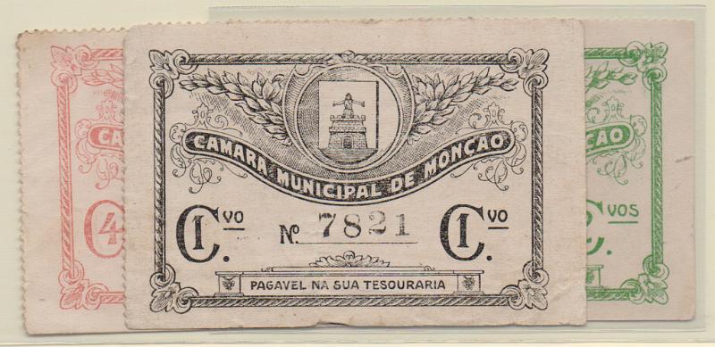3742.jpg -     Lote:    3742      Lotes pelo Correio              Descrição:         Monção &mdash; Câmara Municipal, 1C, 2C e 4 C, MA1403a, 1404b e 1405a, Escassas e MBC a Nova (2C).        CDL       Valor Base:     &euro; 10,00     Valor Venda:     &euro;      