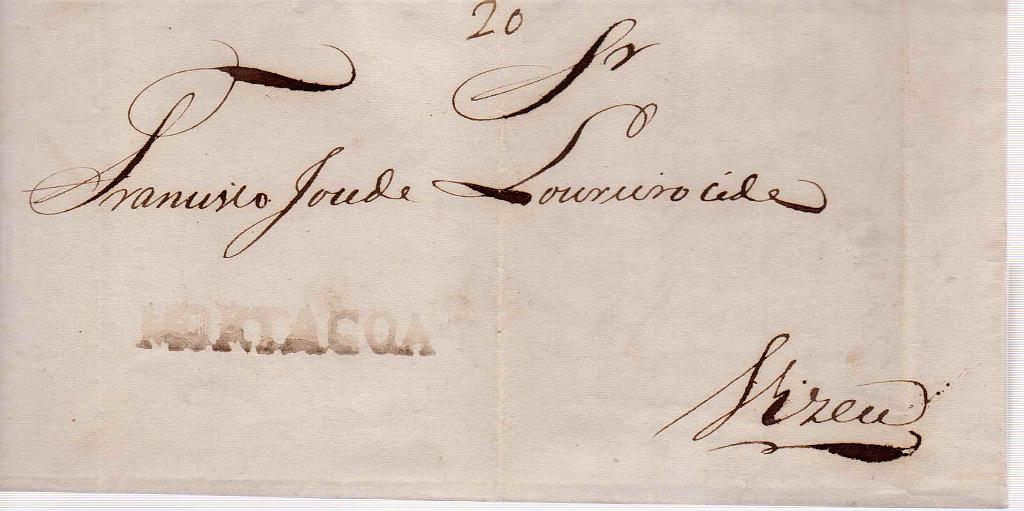 0135.jpg -     Lote:    135            Portugal        Descrição:         Mortágua &mdash; A sépia, GM MRT1 (tipo II * Não catalogado) em carta datada de Vale de Remígio (16.03.38) para Viseu com o porte de 20 reis manuscrito a sépia.        Carta       Valor Base:     &euro; 60,00     Valor Venda:     &euro; 60,00     