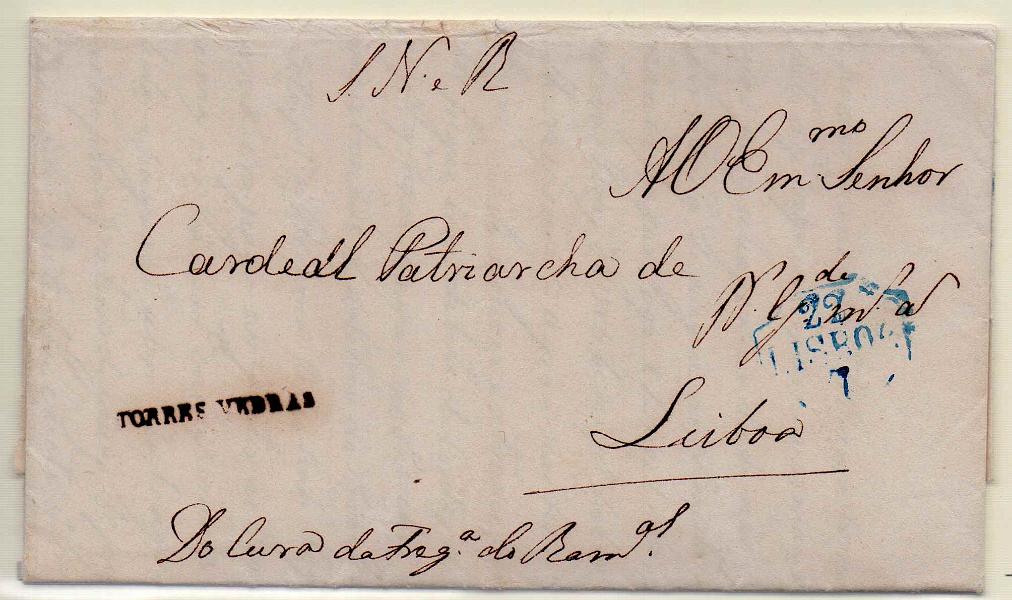 0160.jpg -     Lote:    160            Portugal        Descrição:         Torres Vedras &mdash; A sépia, GM TVD3, em carta datada de Torres (18.07.50) para Lisboa isenta de porte.        Carta       Valor Base:     &euro; 20,00     Valor Venda:     &euro; 20,00     