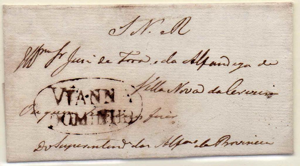 0161.jpg -     Lote:    161            Portugal        Descrição:         Vianna do Minho &mdash; A sépia, GM VCT4 em carta datada de Viana (18.11.21) para Vila Nova da Cerveira, isenta de porte.        Carta       Valor Base:     &euro; 35,00     Valor Venda:     Retirado     