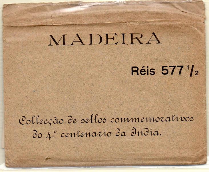 0266.jpg -     Lote:    266            Madeira       Descrição:         1898 &mdash; 4.º Centenário do Descobrimento do Caminho Marítimo para a Índia. OM8 e 9. Série completa de 12 inteiros postais (8 de 10 reis e 4 de 20 reis) + envelope impresso "MADEIRA / RÉIS 577 &frac12; / COLECÇÃO DE SELLOS COMMEMORATIVOS DO 4.º CENTENÁRIO DA ÍNDIA", emitidos pela Comissão encarregue das comemorações. R.        IN       Valor Base:     &euro; 30,00     Valor Venda:     Retirado     