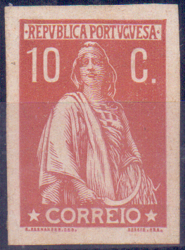 0539.jpg -     Lote:    539            Portugal       Descrição:         1912 &mdash; Ceres. CE215, 10 C. Prova não denteada em papel porcelana.        PRV       Valor Base:     &euro; 6,00     Valor Venda:     &euro; 10,00     