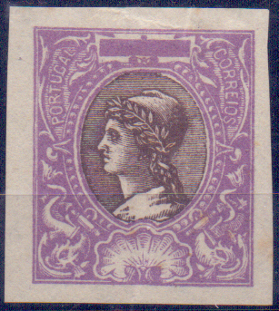 0630.jpg -     Lote:    630            Ultramar       Descrição:         Ultramar. 1911 &mdash; Ceres. Concurso Oficial para o 1º Selo da República. Prova a violeta e castanho, não denteada, sem abertura da taxa. Desenho não aprovado.        PRV       Valor Base:     &euro; 15,00     Valor Venda:     &euro; 22,00     