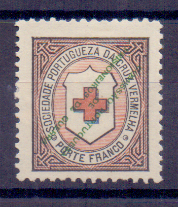 0686.jpg -     Lote:    686            Portugal       Descrição:         1916 &mdash; Porte Franco. Cruz Vermelha Portuguesa. Cruz da Convenção de Genebra, com sobrecarga da Comissão de Prisioneiros. CE CVP2, com a sobrecarga invertida. Valor de catálogo &euro; 245,00.        **       Valor Base:     &euro; 30,00     Valor Venda:     &euro; 30,00     