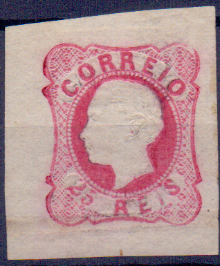 0827.jpg -     Lote:    827            Portugal       Descrição:         1862/64 &mdash; D. Luís I. CE16, 25 reis carmim rosa, com margens excepcionais. Valor de catálogo &euro; 197,00.        **       Valor Base:     &euro; 20,00     Valor Venda:     &euro; 55,00     