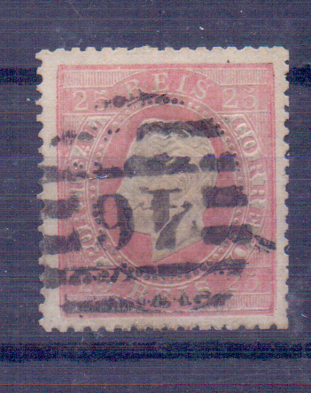0848.jpg -     Lote:    848            Portugal       Descrição:         1870/76 &mdash; D. Luís I. Fita direita. CE40, 25 reis carmim, cunho XI, denteado 13,5.        O       Valor Base:     &euro; 10,00     Valor Venda:     Retirado     
