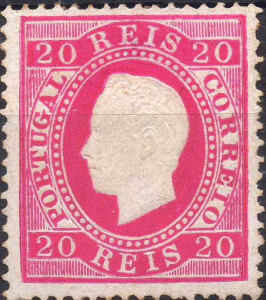 0865.jpg -     Lote:    865            Portugal       Descrição:         1884 &mdash; D. Luís I. Fita direita. Nova cor e valor. CE66, 20 reis, denteado 13 &frac12;. Valor de catálogo &euro; 610,00.        *       Valor Base:     &euro; 45,00     Valor Venda:     Retirado     