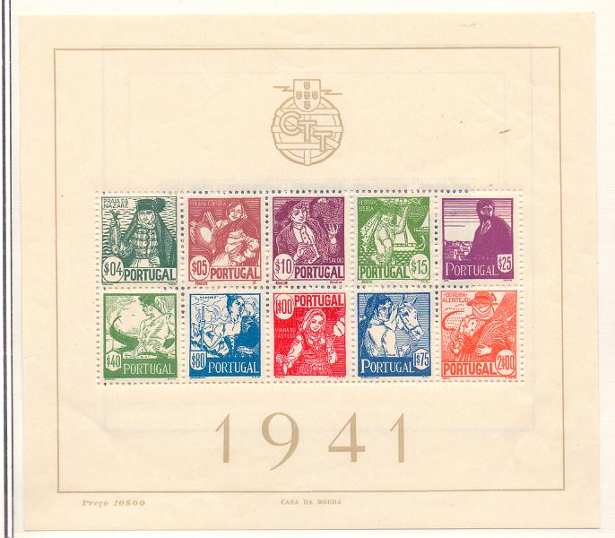 1005.jpg -     Lote:    1005            Portugal       Descrição:         1941 &mdash; Costumes Portugueses * 1.ª emissão. CE BLC4. Valor de catálogo &euro; 425,00.        BLC***       Valor Base:     &euro; 40,00     Valor Venda:     &euro; 85,00     
