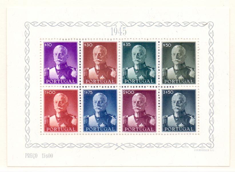 1006.jpg -     Lote:    1006            Portugal       Descrição:         1945 &mdash; Presidente Carmona. CE BLC8. Valor de catálogo &euro; 410,00.        BLC***       Valor Base:     &euro; 40,00     Valor Venda:     &euro; 40,00     
