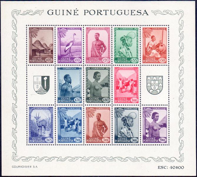1148.jpg -     Lote:    1148            Guiné       Descrição:         1948 &mdash; Motivos da Guiné. CE BLC2. Novo sem charneira (peça de luxo). Valor de catálogo &euro; 260,00.        BLC***       Valor Base:     &euro; 50,00     Valor Venda:     &euro; 65,00     