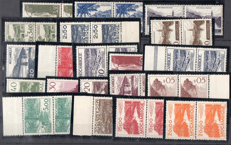 1264.jpg -     Lote:    1264            Moçambique       Descrição:         1948/49 &mdash; Vistas de Moçambique. CE324/343. Série completa em pares verticais. MB e MR. Valor de catálogo &euro; 380,00.        ***       Valor Base:     &euro; 100,00     Valor Venda:     &euro; 100,00     