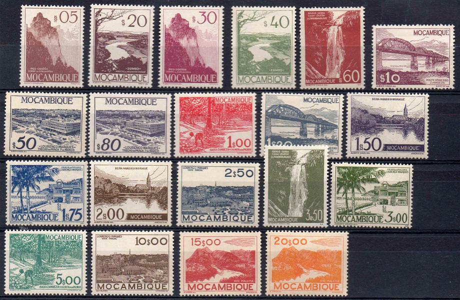 1265.jpg -     Lote:    1265            Moçambique       Descrição:         1948/49 &mdash; Vistas de Moçambique. CE324/343. Série completa. Valor de catálogo &euro; 122,00.        **       Valor Base:     &euro; 20,00     Valor Venda:     Retirado     