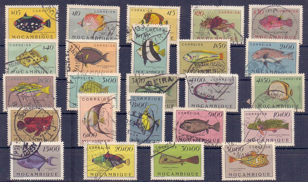 1268.jpg -     Lote:    1268            Moçambique       Descrição:         1951 &mdash; Peixes de Moçambique. CE356/79. Série completa. Valor de catálogo &euro; 65,00.        O       Valor Base:     &euro; 10,00     Valor Venda:     Retirado     