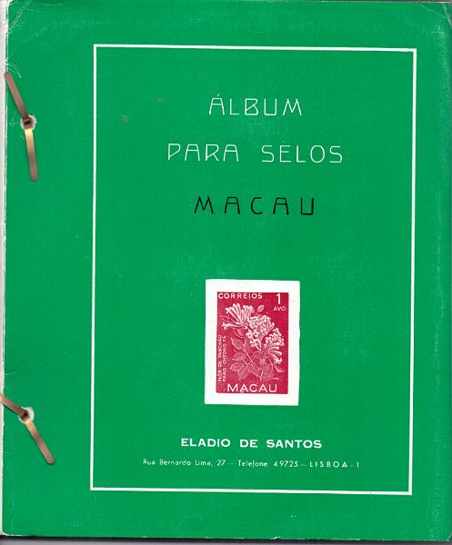 1725.jpg -     Lote:    1725                   Descrição:         Macau &mdash; Álbum Eládio dos Santos (1885/1961). Maioria selos usados, novos com charneira. Valor de catálogo &euro; 1.402,00. Lote a ver        Lote       Valor Base:     &euro; 250,00     Valor Venda:     &euro; 250,00     