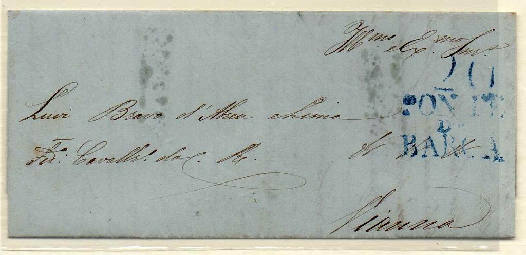1772.jpg -     Lote:    1772      Lotes pelo Correio      Portugal       Descrição:         Ponte da Barca &mdash; A azul, PTB3, em carta datada de Ponte da Barca (11.09.50) para Viana com o porte de 20 reis batido a azul.        Carta       Valor Base:     &euro; 20,00     Valor Venda:     Retirado     