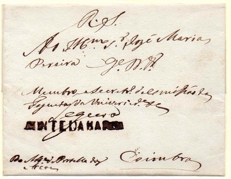 1773.jpg -     Lote:    1773      Lotes pelo Correio      Portugal       Descrição:         Ponte da Barca &mdash; A preto, GM PTB1 em capa de carta circulada para Coimbra, isenta de porte.        Carta       Valor Base:     &euro; 10,00     Valor Venda:     Retirado     