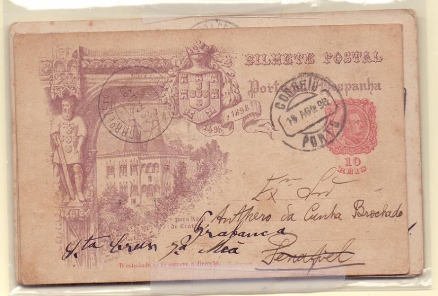 1787.jpg -     Lote:    1787      Lotes pelo Correio      Portugal       Descrição:         1898 &mdash; 4.º Centenário da descoberta do caminho marítimo para a Índia. Lote composto por 6 inteiros de 10 reis OM29 todos circulados + 4 dos Açores e 2 da Madeira, novos.        Lote       Valor Base:     &euro; 5,00     Valor Venda:     Retirado     