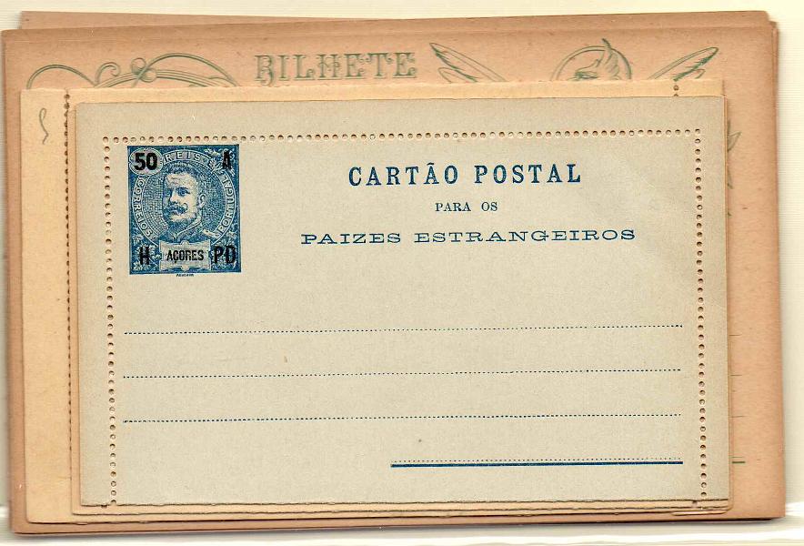 1834.jpg -     Lote:    1834      Lotes pelo Correio      Açores       Descrição:         Açores  (A / H / PD) &mdash; Lote com 13 inteiros postais novos+ 2 circulados, singelos e de resposta paga, a maioria muito bem conservada. Lote a ver.        IN       Valor Base:     &euro; 10,00     Valor Venda:     &euro; 10,00     