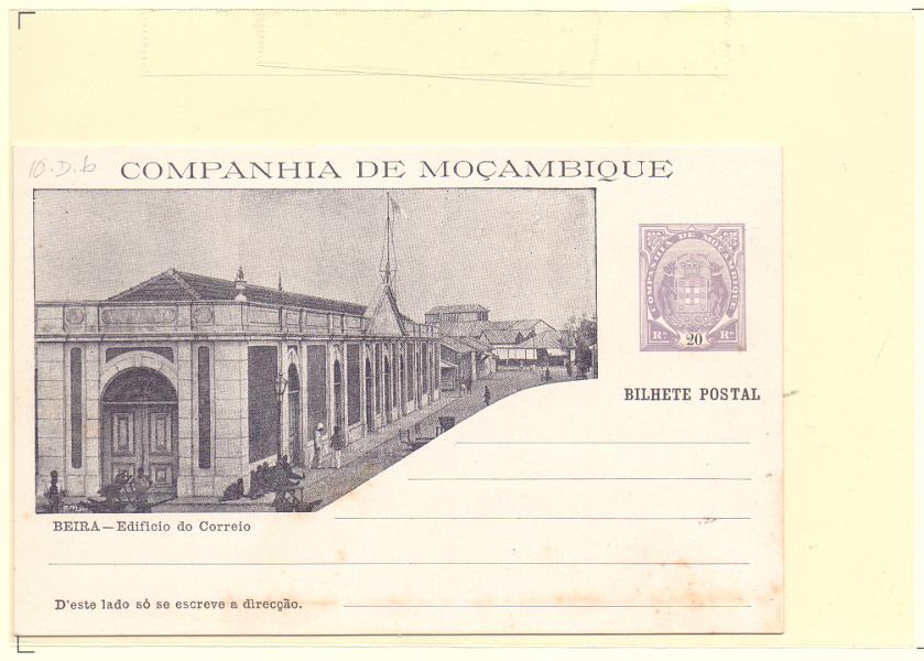 1871.jpg -     Lote:    1871      Lotes pelo Correio      Companhia de Moçambique       Descrição:         1904 &mdash; Selo tipo Elefantes. OM10D, 20 reis. Novo.         IN       Valor Base:     &euro; 5,00     Valor Venda:     Retirado     