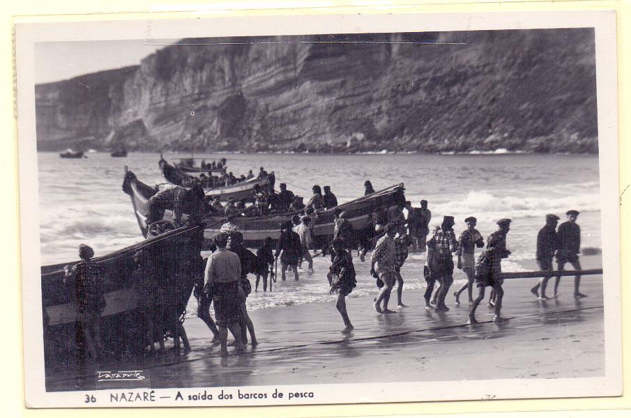 1908.jpg -     Lote:    1908      Lotes pelo Correio             Descrição:         Nazaré &mdash; A saída dos barcos de pesca. Novo.        PI       Valor Base:     &euro; 6,00     Valor Venda:     Retirado     