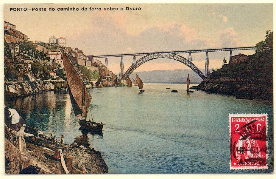 1913.jpg -     Lote:    1913      Lotes pelo Correio             Descrição:         Porto &mdash; Ponte do caminho de ferro sobre o Douro. Circulado.        PI       Valor Base:     &euro; 8,00     Valor Venda:     Retirado     