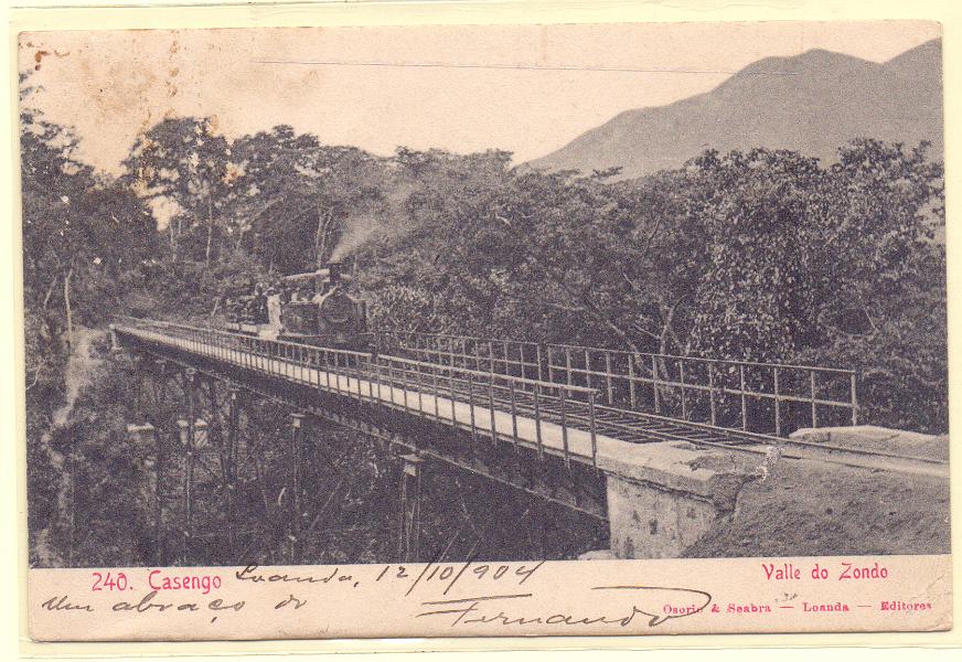 1940.jpg -     Lote:    1940      Lotes pelo Correio             Descrição:         Angola. Casengo. Valle do Zondo. Circulado com selos de 10 reis Mouchon obliterado com carimbo "PAQUETE".        PI       Valor Base:     &euro; 8,00     Valor Venda:     Retirado     