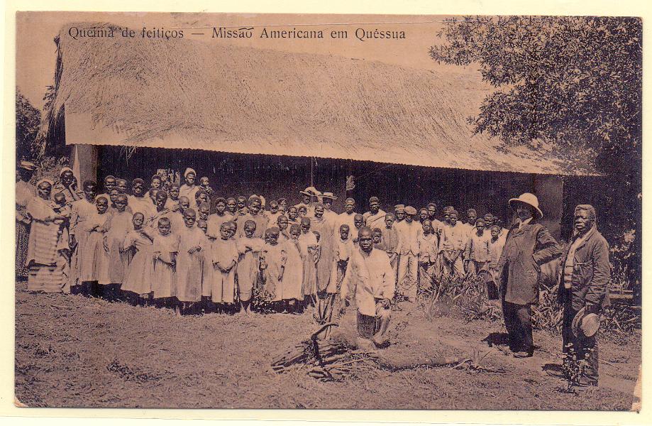 1944.jpg -     Lote:    1944      Lotes pelo Correio             Descrição:         Angola &mdash; Queima de feitiços &mdash; Missão Americana de Quéssua. Novo.        PI       Valor Base:     &euro; 5,00     Valor Venda:     &euro; 5,00     