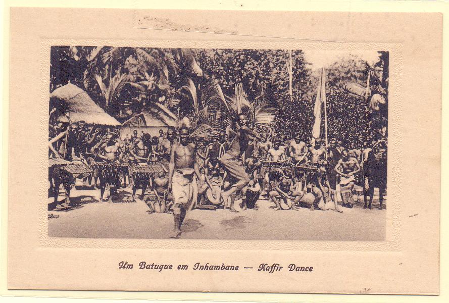 1950.jpg -     Lote:    1950      Lotes pelo Correio             Descrição:         Moçambique &mdash; Um batuque em Inhambane. Novo.        PI       Valor Base:     &euro; 5,00     Valor Venda:     Retirado     