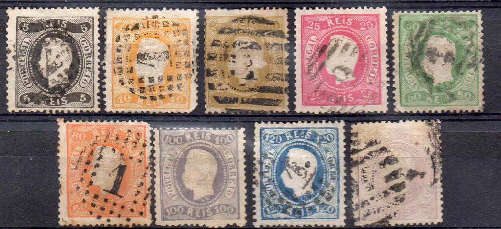 2077.jpg -     Lote:    2077      Lotes pelo Correio      Portugal        Descrição:         1867/70 &mdash; D. Luís I. Fita curva, denteados. CE27/35. Série completa. Valor de catálogo &euro; 2.026,00.        O       Valor Base:     &euro; 100,00     Valor Venda:     Retirado     