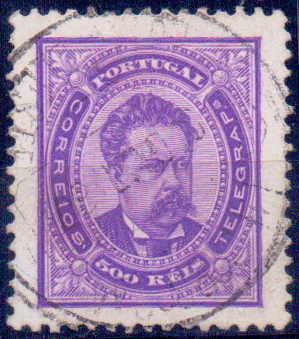 2101.jpg -     Lote:    2101      Lotes pelo Correio      Portugal        Descrição:         1884/87 &mdash; D. Luís, de frente. CE65, 500 reis violeta, denteado 12 &frac12;. Valor de catálogo &euro; 97,00.        O       Valor Base:     &euro; 10,00     Valor Venda:     Retirado     