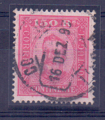 2107.jpg -     Lote:    2107      Lotes pelo Correio      Portugal        Descrição:         1892/93 &mdash; D. Carlos I tipo Diogo Neto. CE77, 150 reis, papel porcelana, denteado 13 &frac12;. Valor de catálogo &euro; 95,00.        O       Valor Base:     &euro; 10,00     Valor Venda:     Retirado     