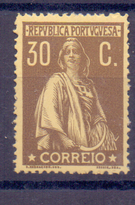 2138.jpg -     Lote:    2138      Lotes pelo Correio      Portugal        Descrição:         1917/20 &mdash; Ceres. CE234, 30c castanho s/ amarelo. Valor de catálogo &euro; 33,00.        ***       Valor Base:     &euro; 5,00     Valor Venda:     &euro; 10,00     