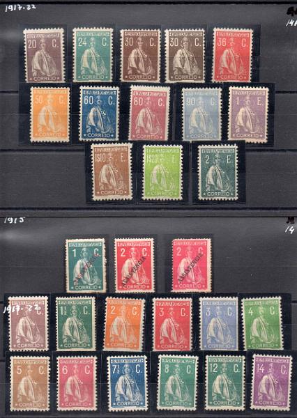 2141.jpg -     Lote:    2141      Lotes pelo Correio      Portugal        Descrição:         1915/22 &mdash; Ceres. Lote com séries do período CE235/251. Lote a ver.        **       Valor Base:     &euro; 20,00     Valor Venda:     &euro; 27,00     